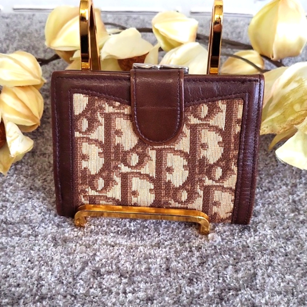 Dior Jacquard Trotter pattern, Brown and Tan Wallet